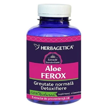 Aloe Ferox, 30 capsule, Herbagetica, reducere mare