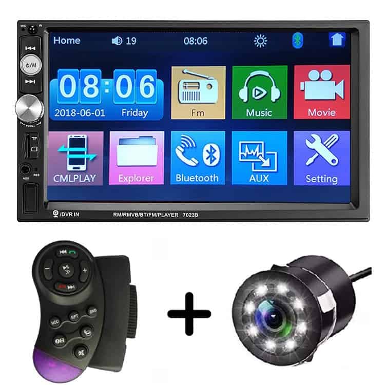 Navigatie Auto Universala 7023B MP5 Player Windows Camera de Marsarier 2DIN HD Ecran 7 Inch Bluetooth MirrorLink Android IoS, reducere mare