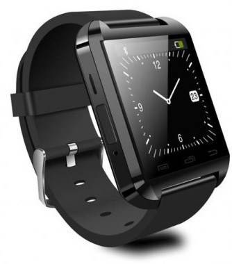 Smartwatch Conectare Telefon Pedometru U-Watch Bluetooth U8+ negru, reducere mare