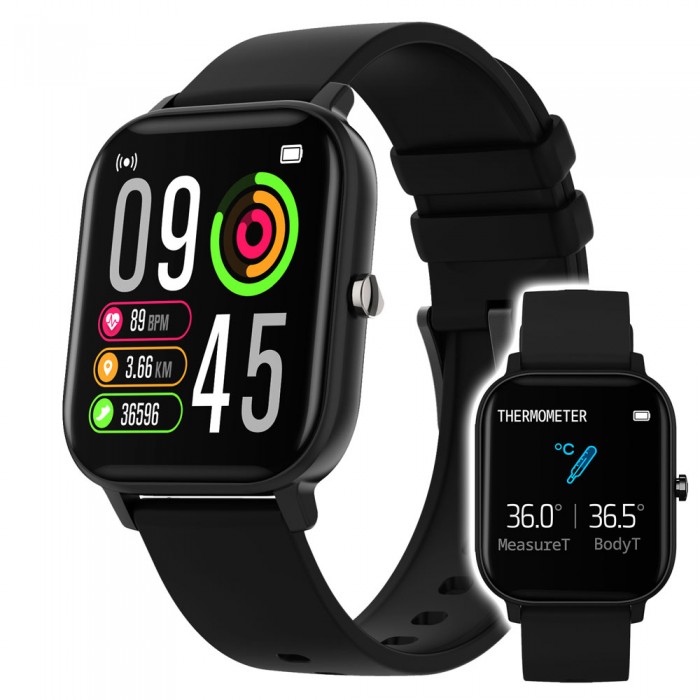 Smartwatch iHunt Watch ME Temp Pro 2021 Black, reducere mare