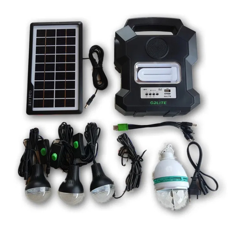 Kit solar portabil Gdlite GD-1000A, USB, bluetooth, radio FM, MP3, reducere mare