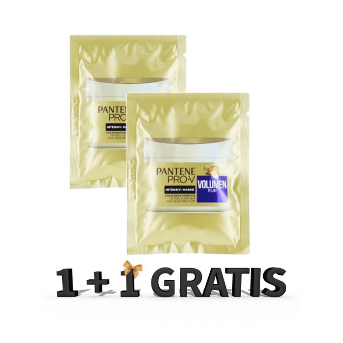 Pantene Masca de par 25 ml 2 min Volumen Pur 1+1 GRATIS, reducere mare