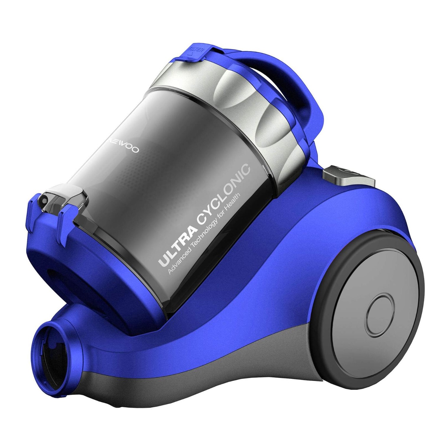 Aspirator fara sac Daewoo RCC-120L/2A, 800 W, 2 l, Tub telescopic, Filtru HEPA, Albastru/Gri, reducere mare