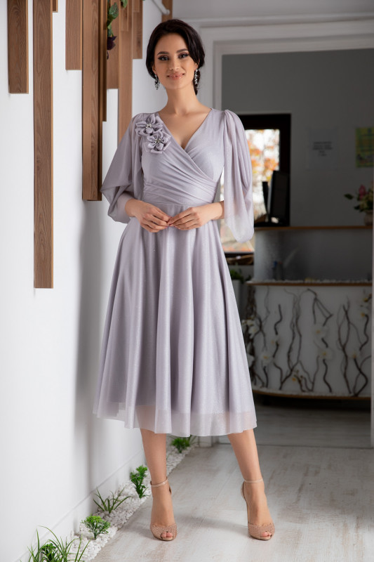 Rochie Rosario Gri, reducere mare