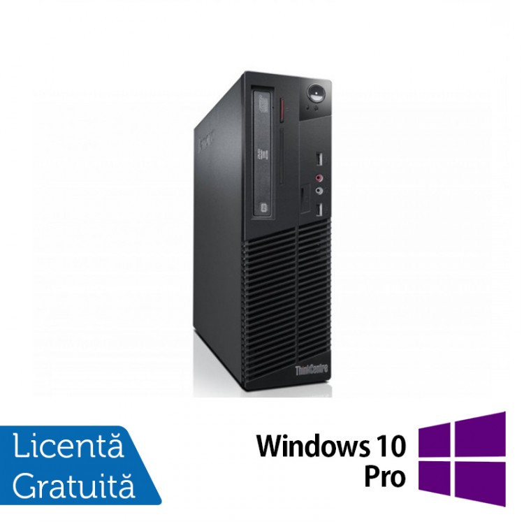 Calculator Lenovo ThinkCentre M82 SFF, IntelCore i5-3470 3.20GHz, 4GB DDR3, 250GB SATA, Radeon HD7470 1GB DDR3, DVD-ROM + Windows 10 Pro, Re, reducere mare