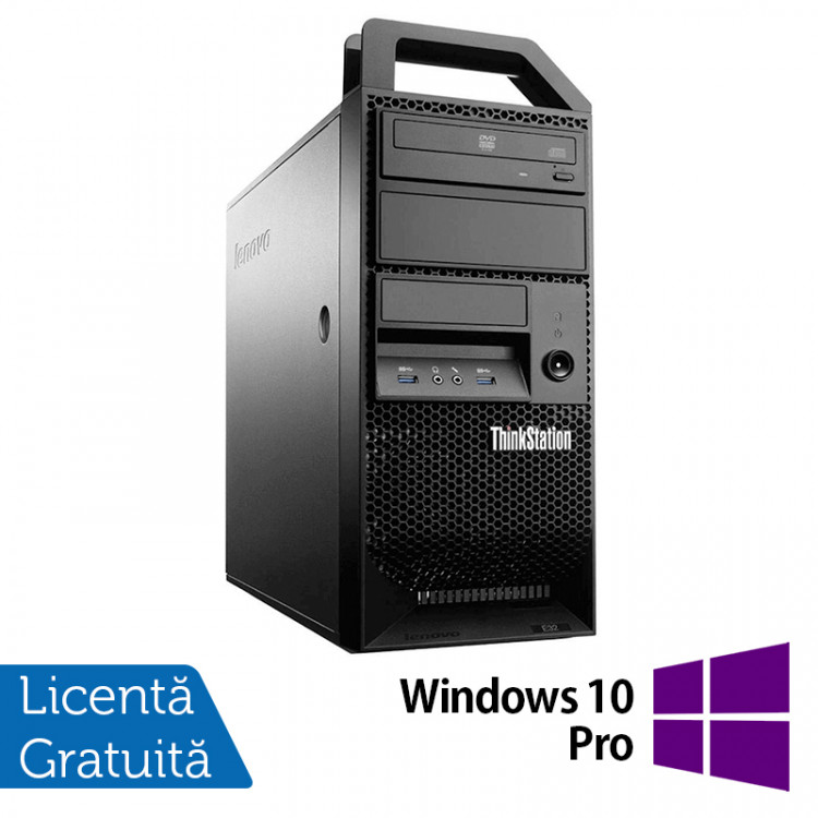 Workstation Lenovo ThinkStation E31 Tower, Intel Core i7-3770 3.40GHz-3.90GHz, 24GB DDR3, 120GB SSD + 1TB HDD, AMD Radeon HD 7350 1GB GDDR3, reducere mare