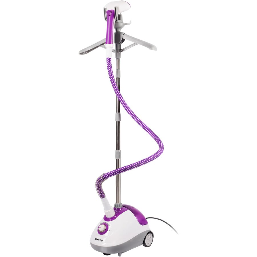 Aparat de calcat vertical cu abur Daewoo DGS1600DP, 1600 W, 40 min, 1.5 l, Alb/Violet, reducere mare