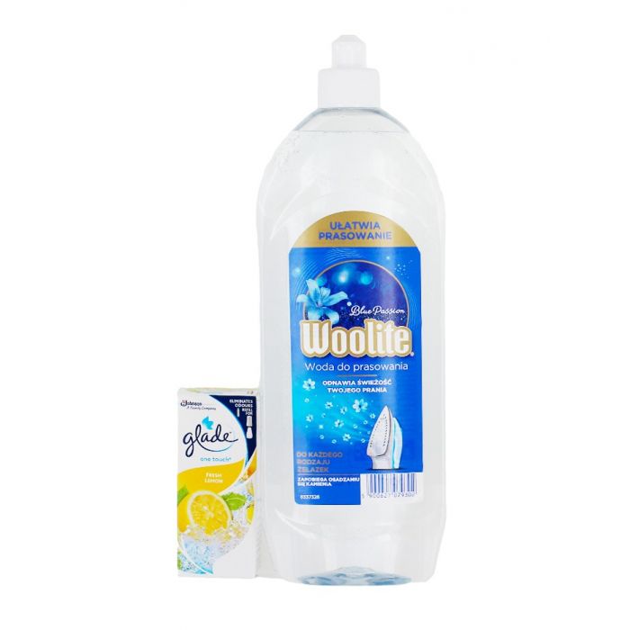 Woolite Apa fier de calcat 1L+ Glade rezerva 10 ml Fresh Lemon GRATIS