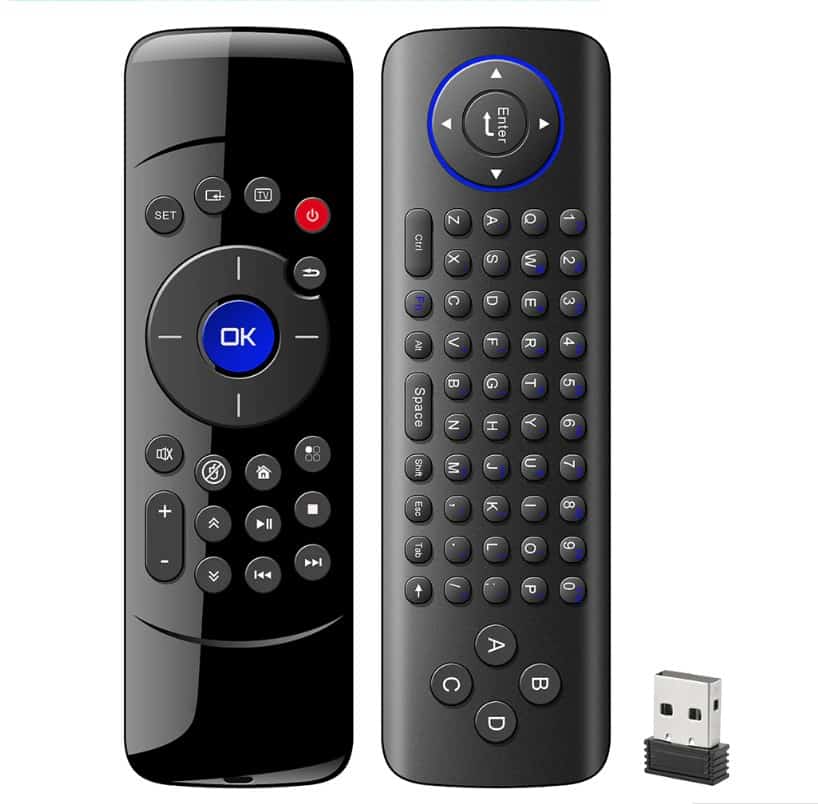 Tastatura QWERTY + Air Mouse + Telecomanda Mini Smart Kodi C2 2.4G, Gyroscop si IR PC, Smart TV, Android Box, reducere mare