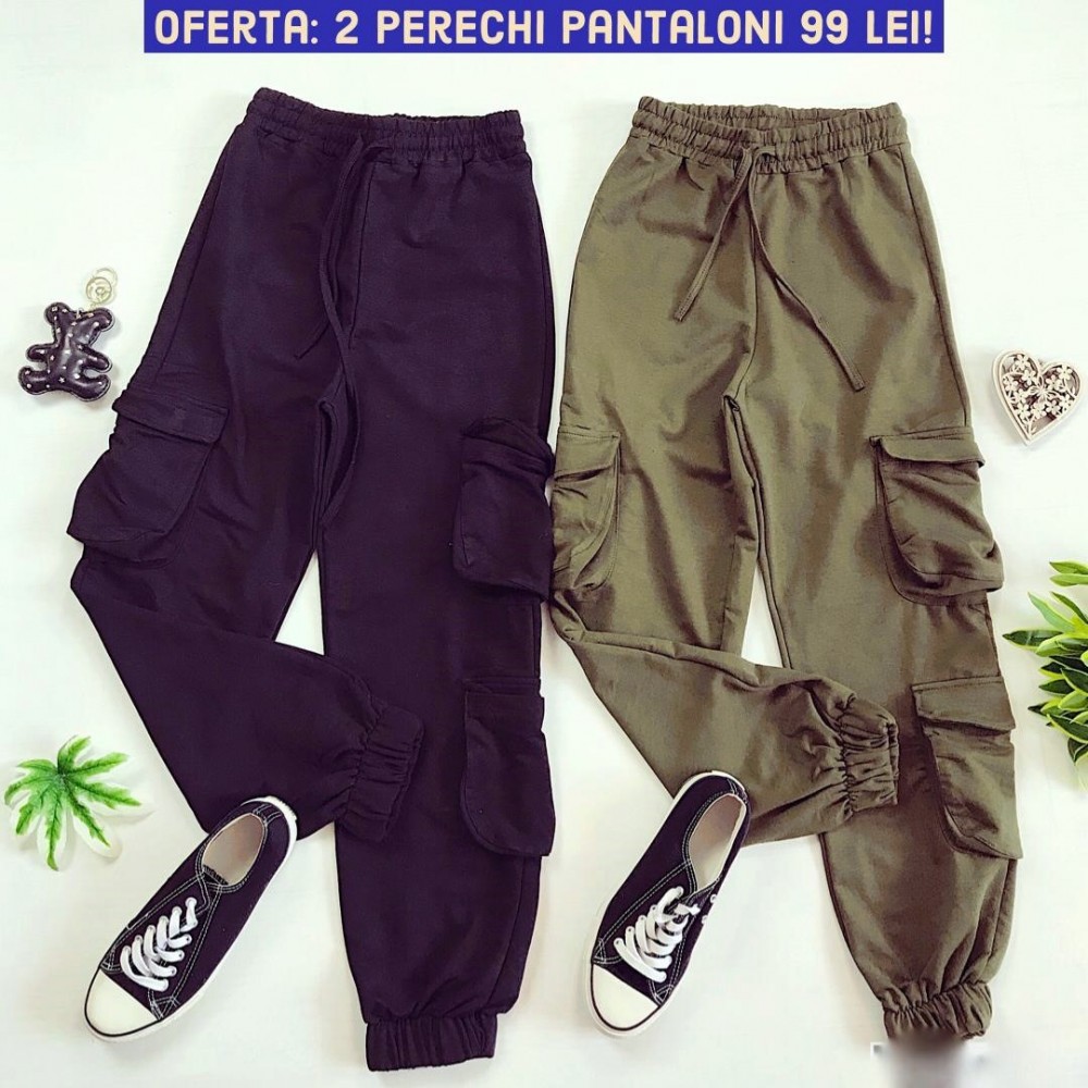 2 Perechi de Pantaloni casual, reducere mare