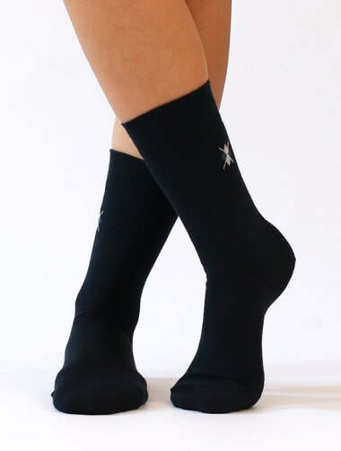 Sosete pantofi din bumbac cu logo romb Wola W94.J01, reducere mare