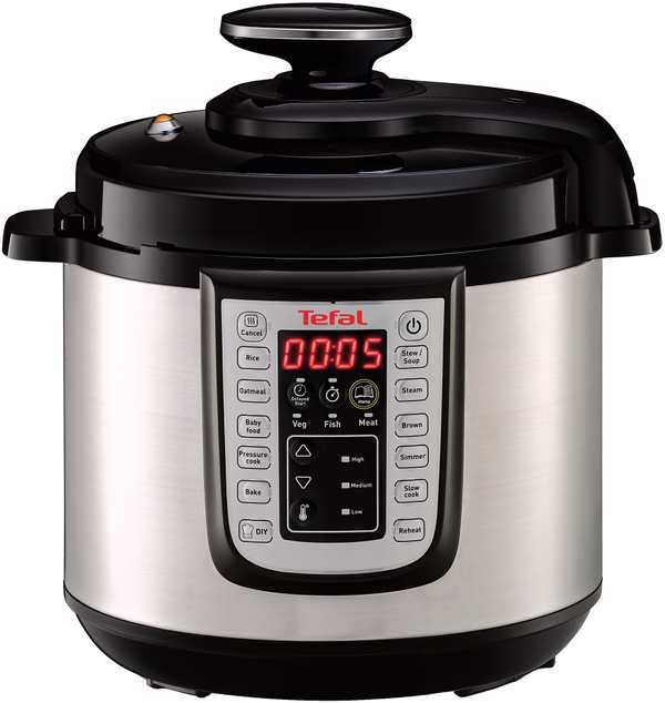 Oala sub presiune electrica Tefal One Pot CY505E30, 6L (Argintiu/Negru), reducere mare