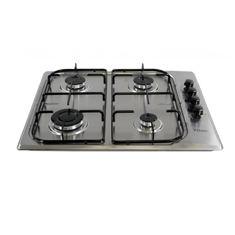 Plita incorporabila Zilan ZLN1525 , 4 arzatoare, inox, reducere mare