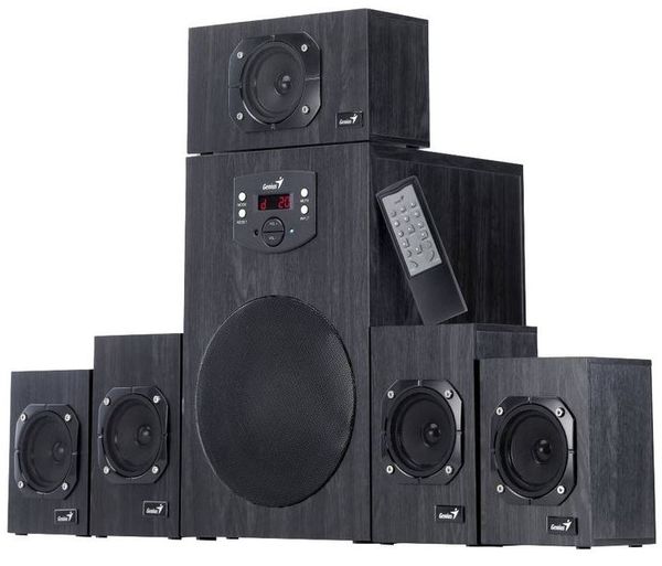 Boxe Genius SW-HF5.1 4600 II Wood, 5.1, 125 W (Negru), reducere mare