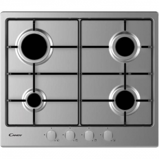 Plita incorporabila Candy CHW6BRX, Gaz, 4 arzatoare, Aprindere electrica one touch, Siguranta, 60 cm, Inox, reducere mare