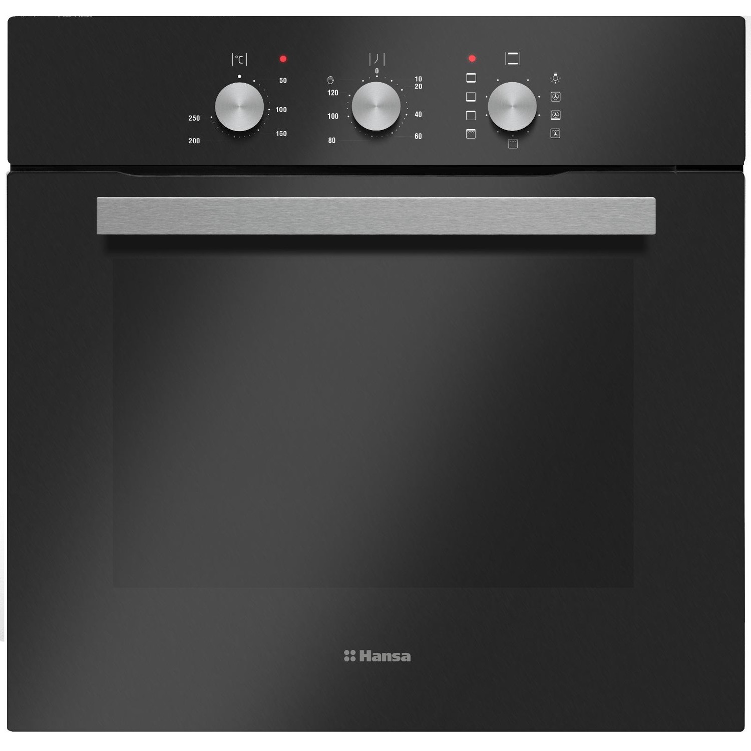 Cuptor incorporabil Hansa Fine Design BOES68161, programator, 8 functii, grill, ventilator, 62 L, clasa A, negru