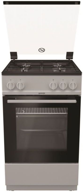 Aragaz Gorenje G5111SJ, Gaz, 4 arzatoare (Argintiu), reducere mare