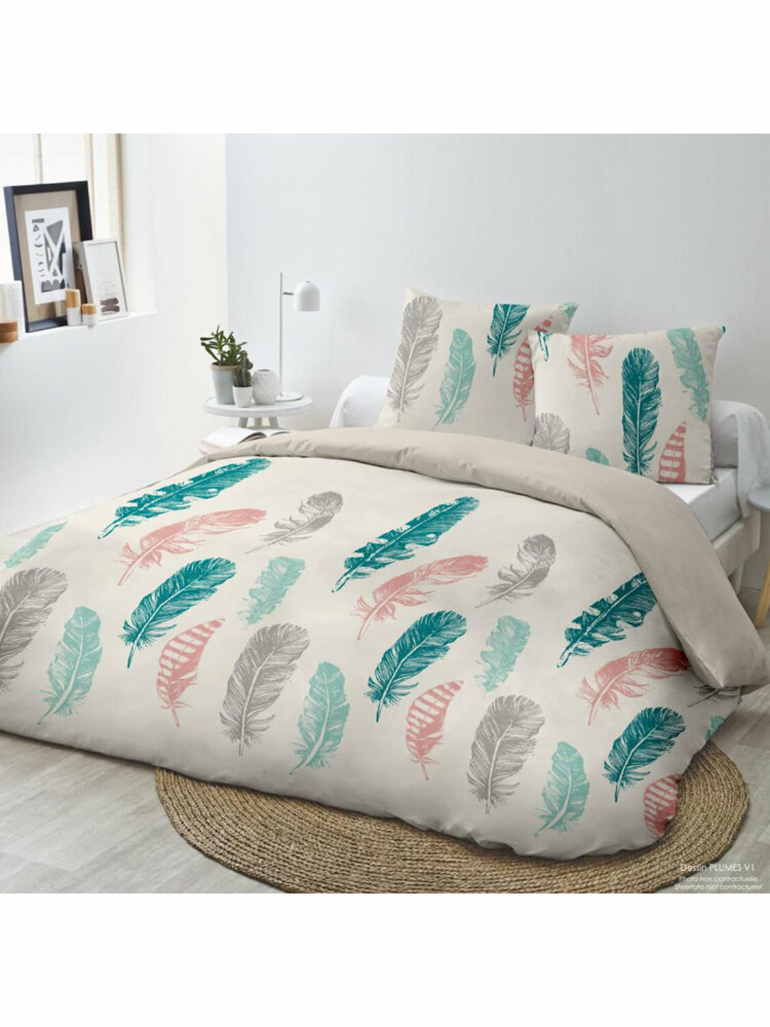 Lenjerie de pat dubla Dream, Vanora, 220 x 240 cm, VN-4BEDYX60-DRM, microfibra, Multicolor, reducere mare