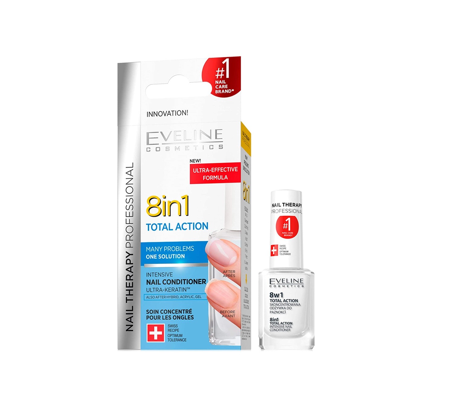 Tratament profesional pentru unghii 8 in 1, Eveline Cosmetics, 12ml, reducere mare