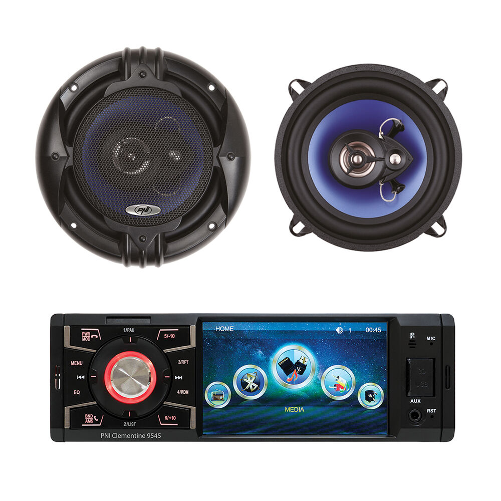 Pachet MP5 player auto PNI Clementine 9545 + Difuzoare auto coaxiale PNI HiFi500, 100W, 12.7 cm, reducere mare