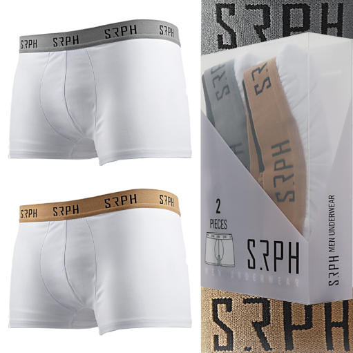 Boxeri barbati set 2 buc, alb, super premium - Champ FlexFit, reducere mare