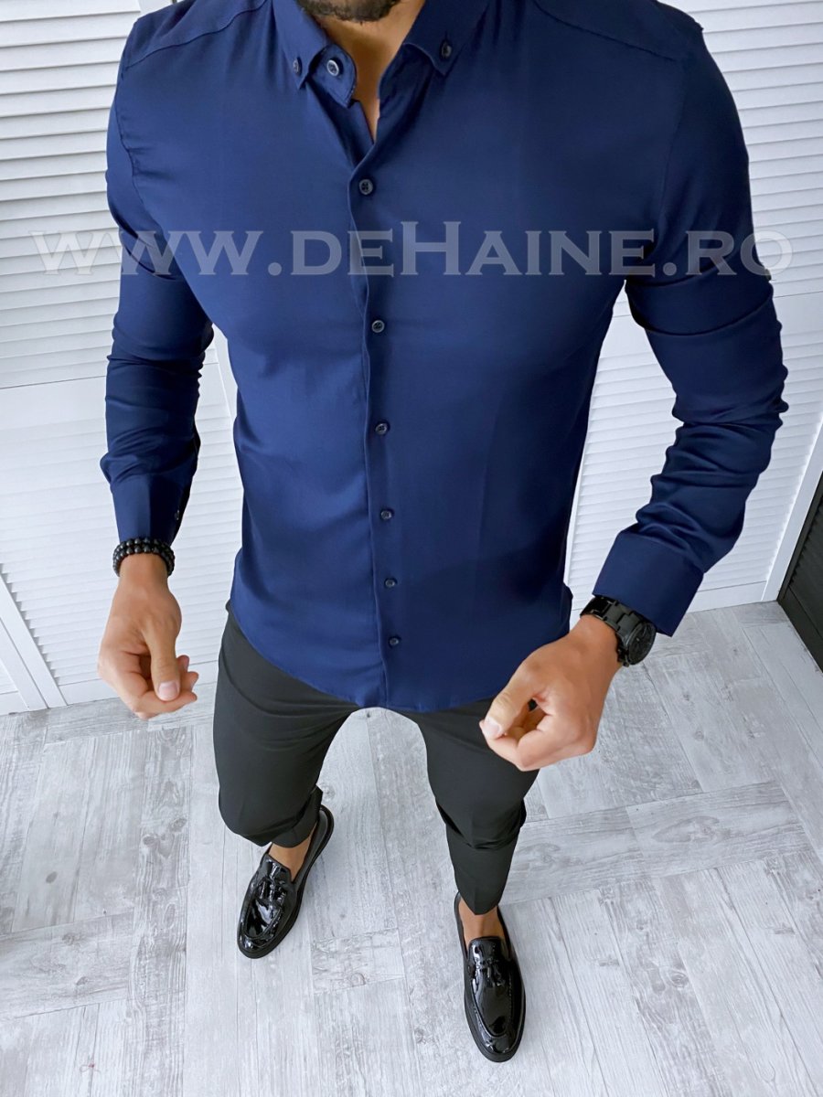 Camasa barbati bleumarin slim fit B2685