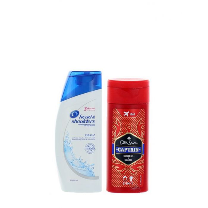 PROMO! Head & Shoulders Sampon 90 ml Classic + Old Spice Gel de dus 50 ml 2in1 Captain, reducere mare